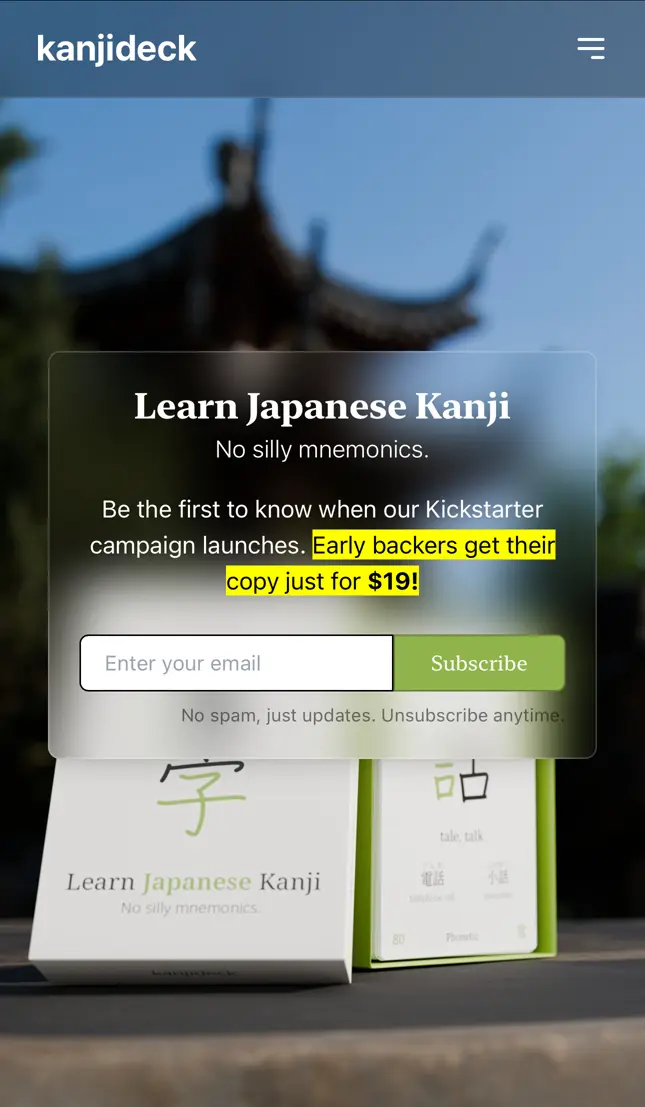Fig 14. Landing page in December